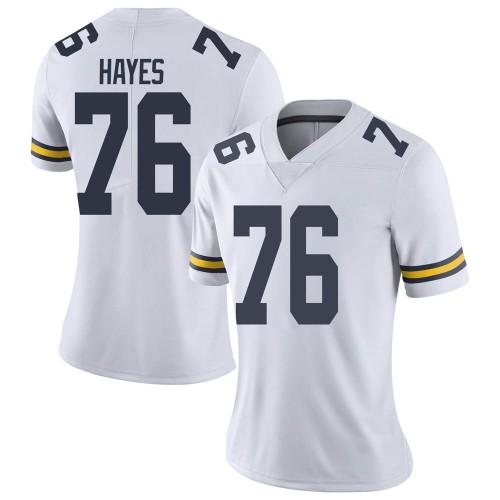 Ryan Hayes Michigan Wolverines Women's NCAA #76 White Limited Brand Jordan College Stitched Football Jersey MZN0554DW